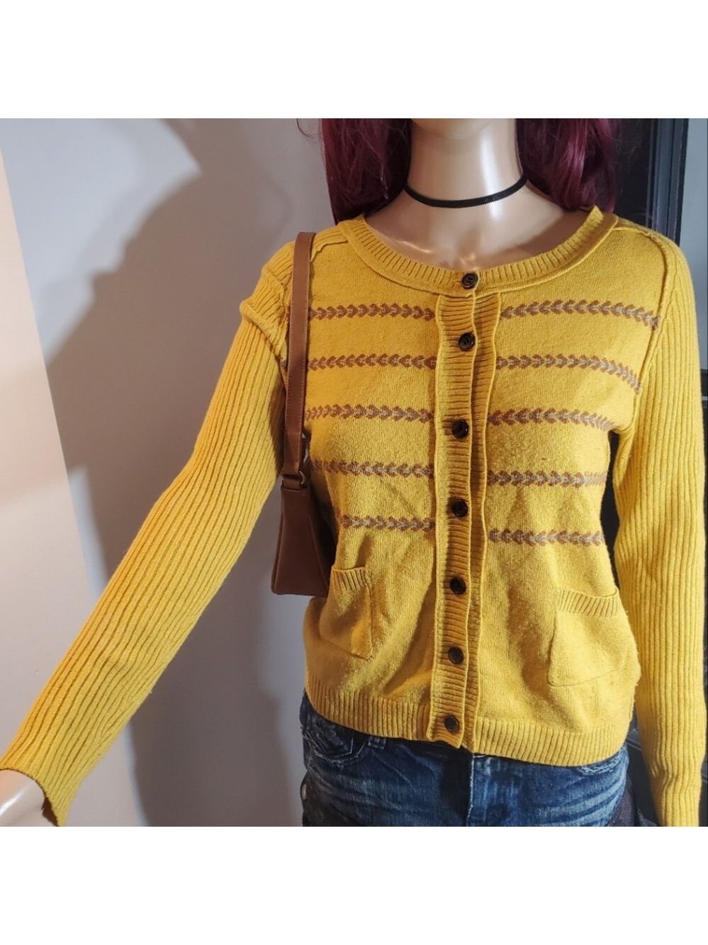 Vintage Boho Button Up Sweater